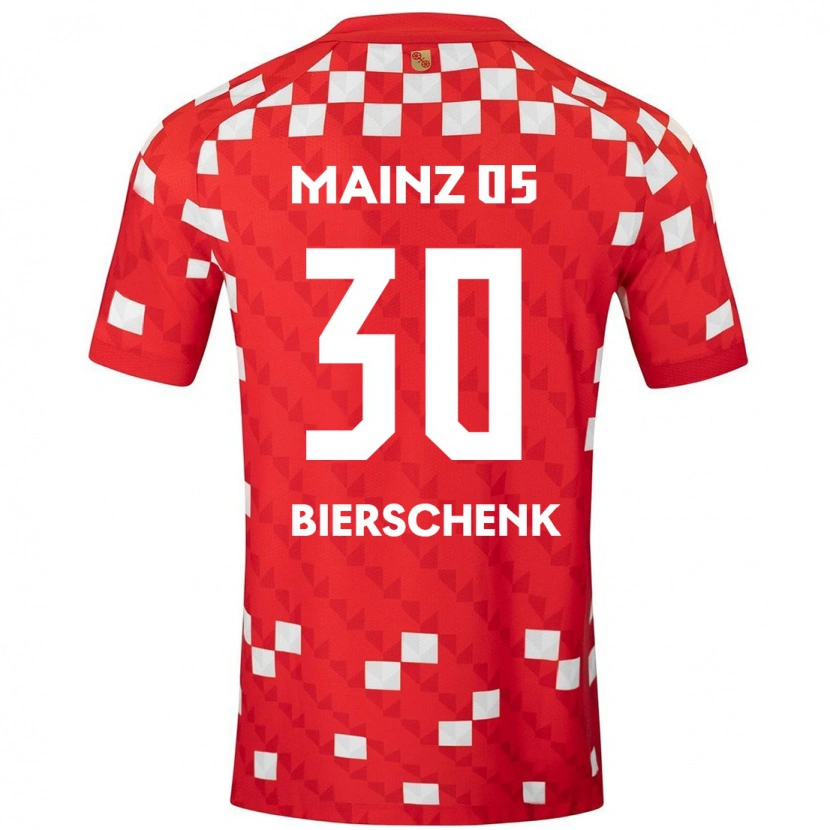 Danxen Uomo Maglia Lovis Bierschenk #30 Bianco Rosso Kit Gara Home 2024/25 Maglietta