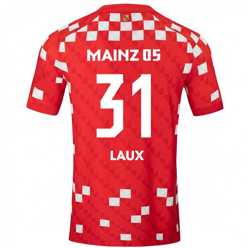 Danxen Uomo Maglia Lucas Laux #31 Bianco Rosso Kit Gara Home 2024/25 Maglietta