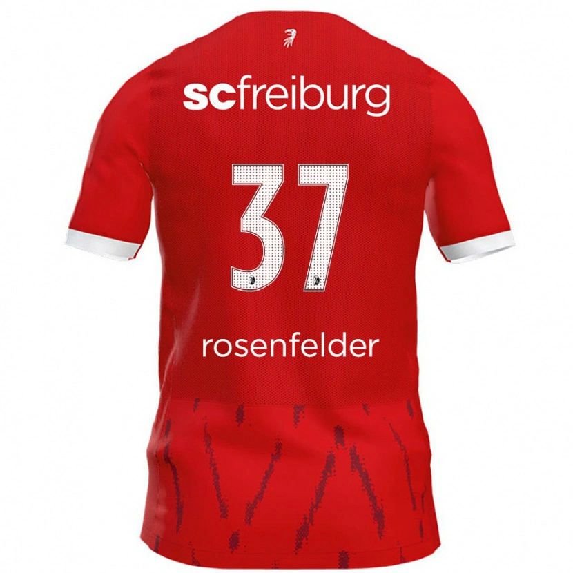Danxen Uomo Maglia Max Rosenfelder #37 Rosso Kit Gara Home 2024/25 Maglietta