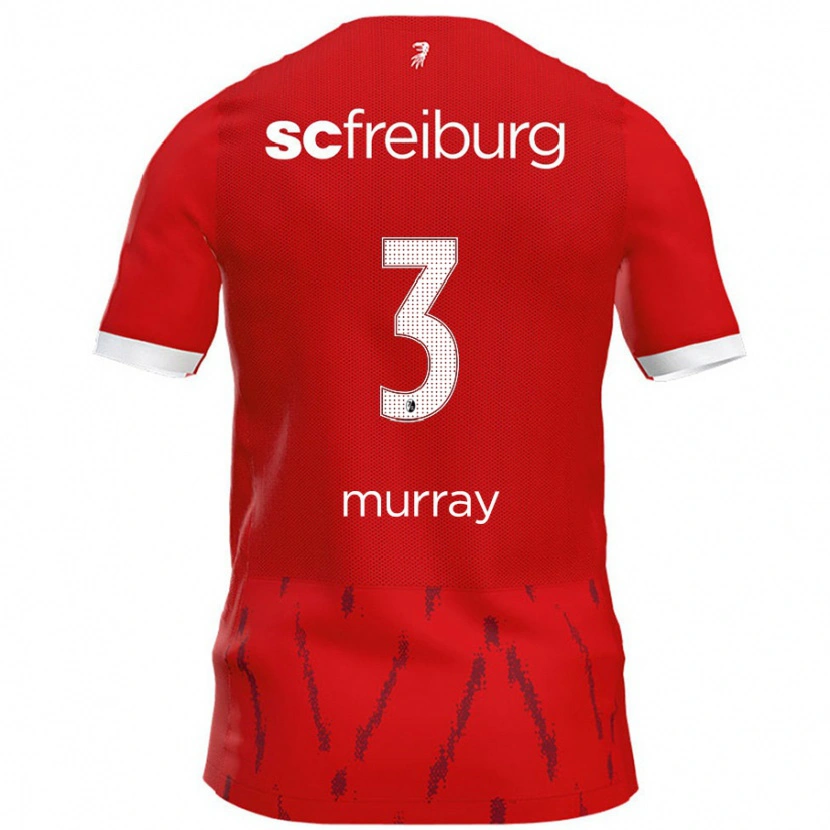 Danxen Uomo Maglia Drew Murray #3 Rosso Kit Gara Home 2024/25 Maglietta