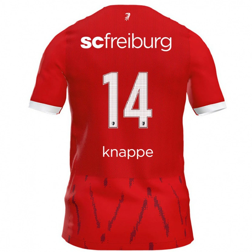 Danxen Uomo Maglia Davino Knappe #14 Rosso Kit Gara Home 2024/25 Maglietta