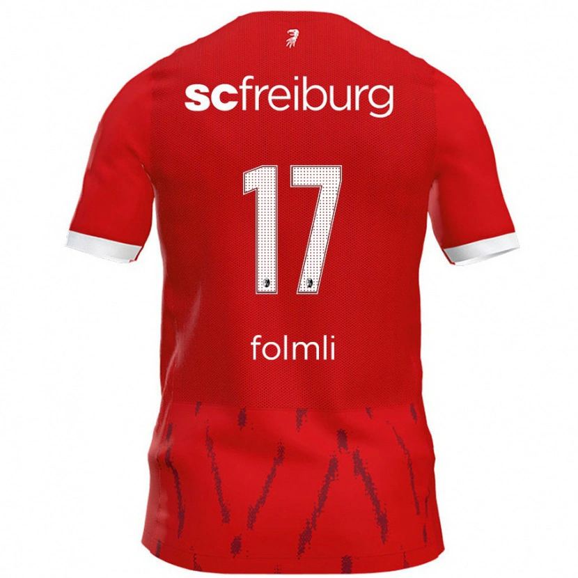 Danxen Uomo Maglia Svenja Fölmli #17 Rosso Kit Gara Home 2024/25 Maglietta