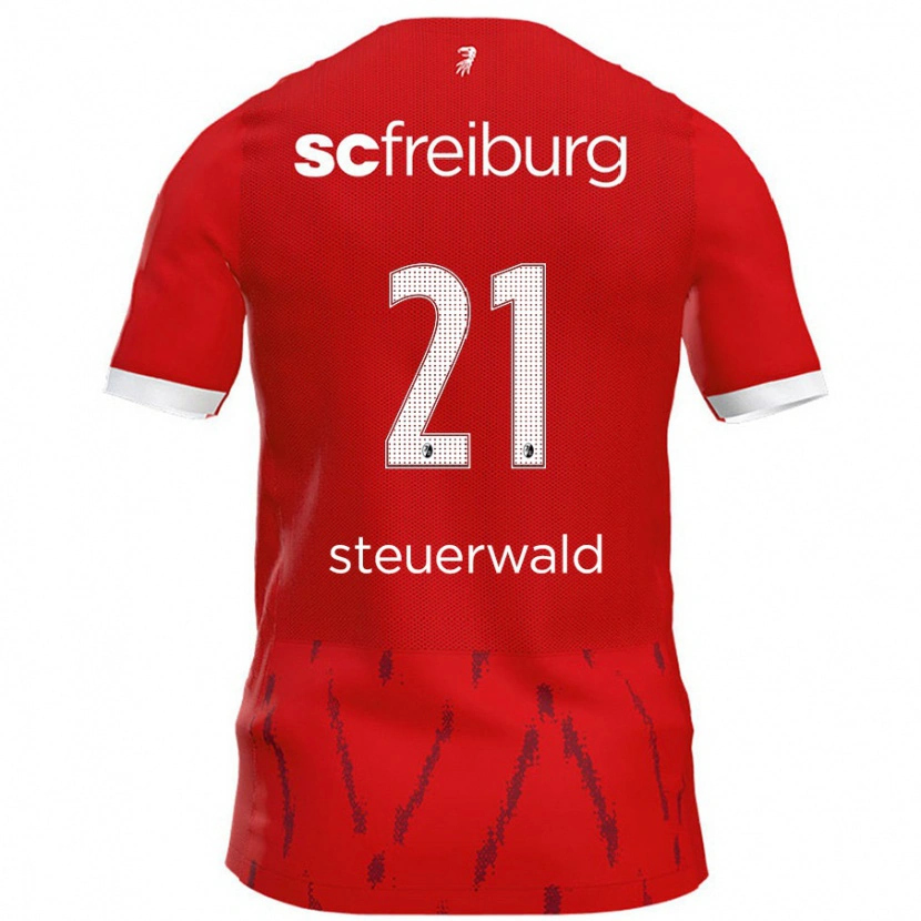 Danxen Uomo Maglia Samantha Steuerwald #21 Rosso Kit Gara Home 2024/25 Maglietta