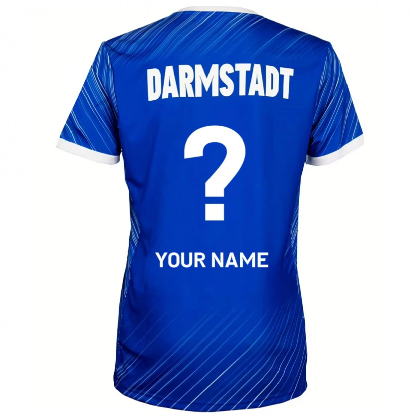 Danxen Uomo Maglia Il Tuo Nome #0 Blu Bianco Kit Gara Home 2024/25 Maglietta