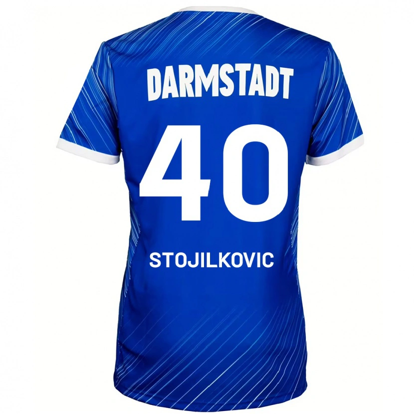 Danxen Uomo Maglia Filip Stojilkovic #40 Blu Bianco Kit Gara Home 2024/25 Maglietta