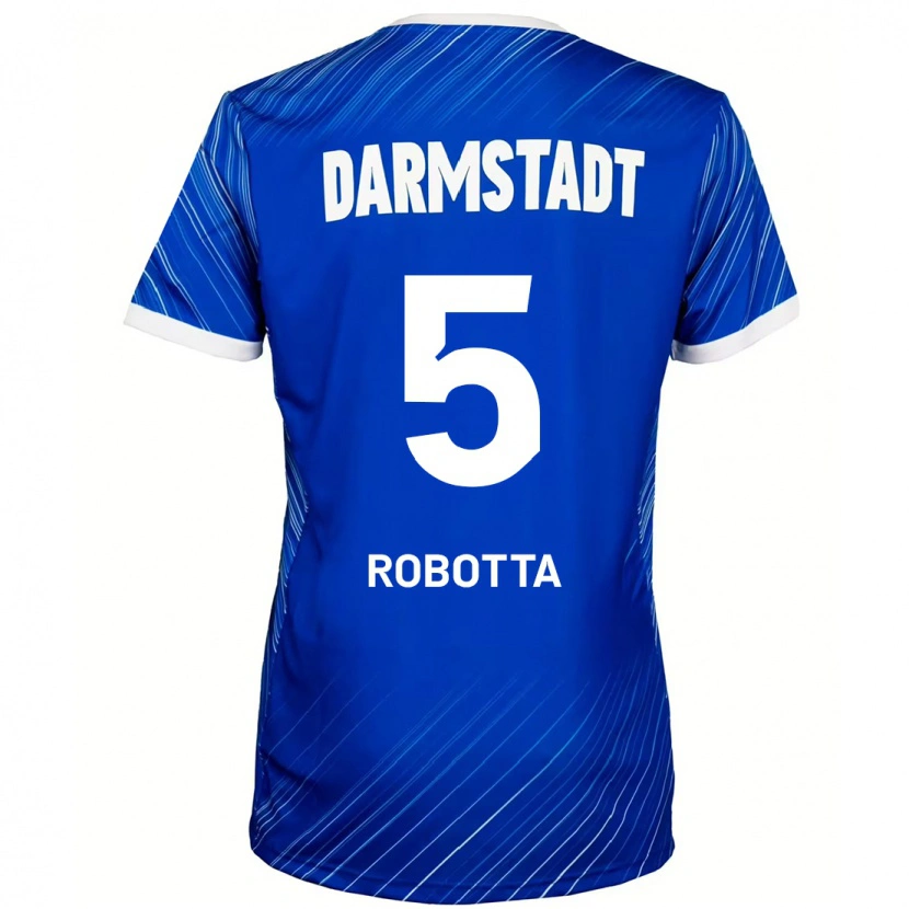Danxen Uomo Maglia Maurizio Robotta #5 Blu Bianco Kit Gara Home 2024/25 Maglietta