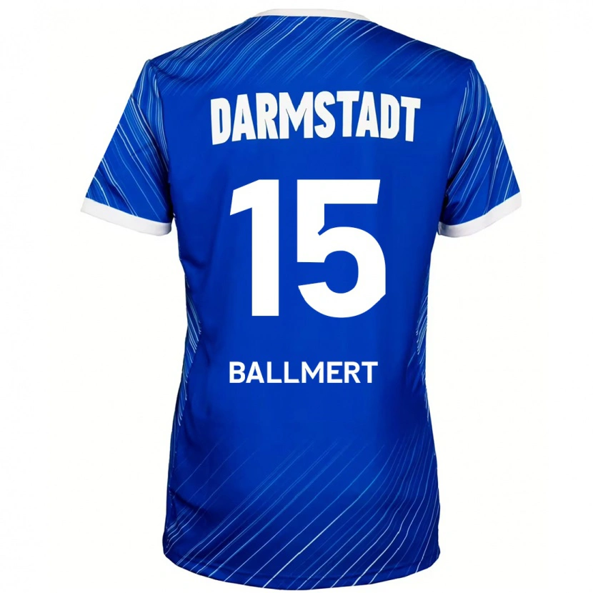 Danxen Uomo Maglia Markus Ballmert #15 Blu Bianco Kit Gara Home 2024/25 Maglietta