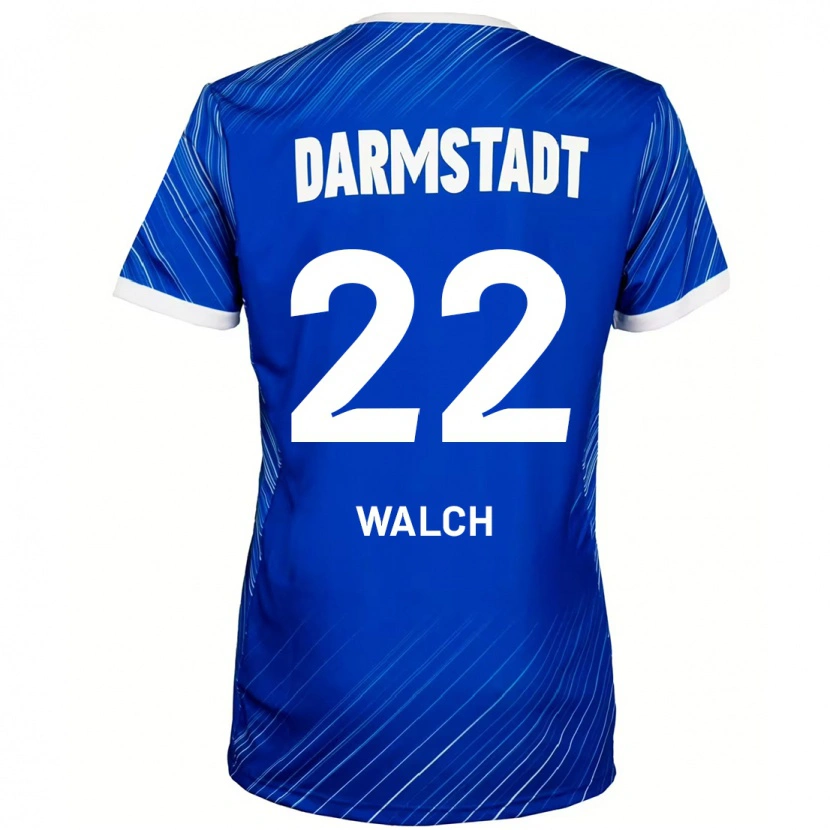 Danxen Uomo Maglia Leon Walch #22 Blu Bianco Kit Gara Home 2024/25 Maglietta