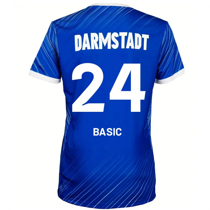 Danxen Uomo Maglia Benjamin Basic #24 Blu Bianco Kit Gara Home 2024/25 Maglietta
