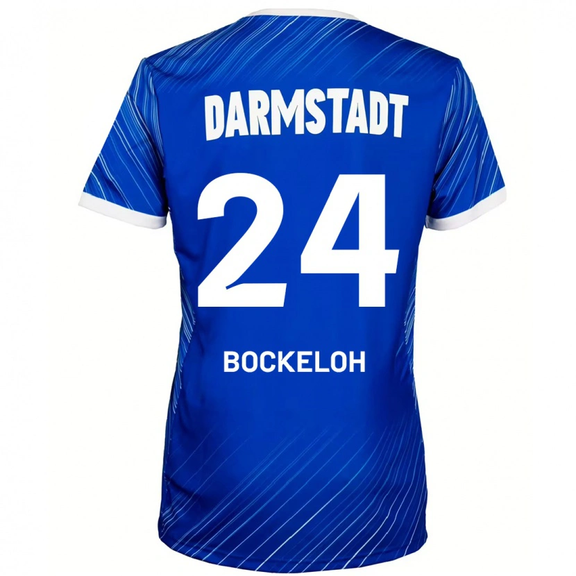 Danxen Uomo Maglia Leonhard Bockeloh #24 Blu Bianco Kit Gara Home 2024/25 Maglietta