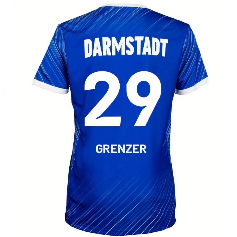 Danxen Uomo Maglia Mika Grenzer #29 Blu Bianco Kit Gara Home 2024/25 Maglietta