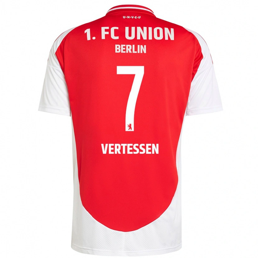 Danxen Uomo Maglia Yorbe Vertessen #7 Rosso Bianco Kit Gara Home 2024/25 Maglietta