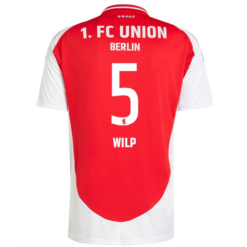 Danxen Uomo Maglia Bennett Wilp #5 Rosso Bianco Kit Gara Home 2024/25 Maglietta