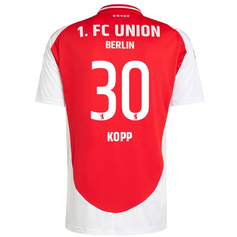 Danxen Uomo Maglia Marvin Kopp #30 Rosso Bianco Kit Gara Home 2024/25 Maglietta