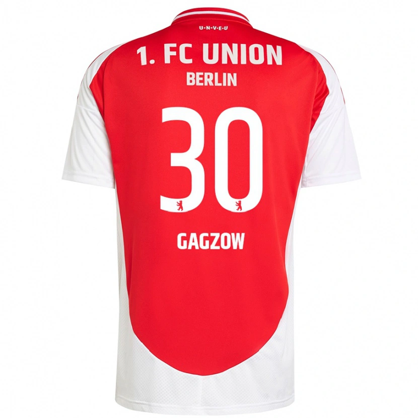 Danxen Uomo Maglia Fritz Gagzow #30 Rosso Bianco Kit Gara Home 2024/25 Maglietta