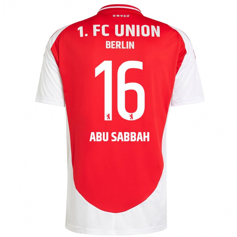Danxen Uomo Maglia Sarah Abu Sabbah #16 Rosso Bianco Kit Gara Home 2024/25 Maglietta