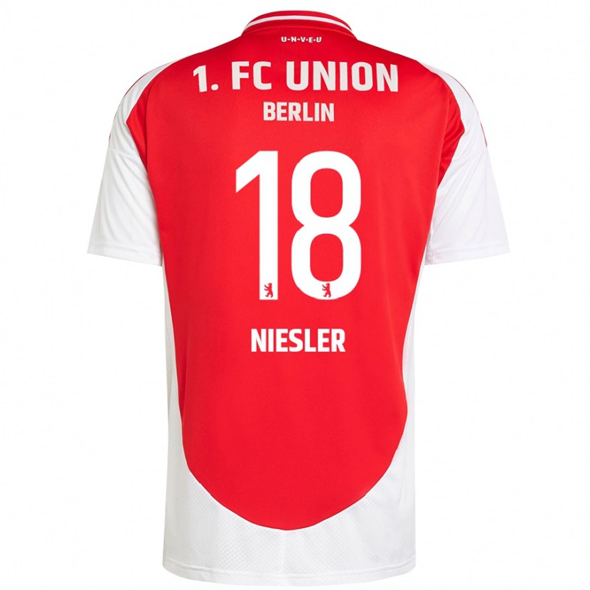 Danxen Uomo Maglia Charleen Niesler #18 Rosso Bianco Kit Gara Home 2024/25 Maglietta