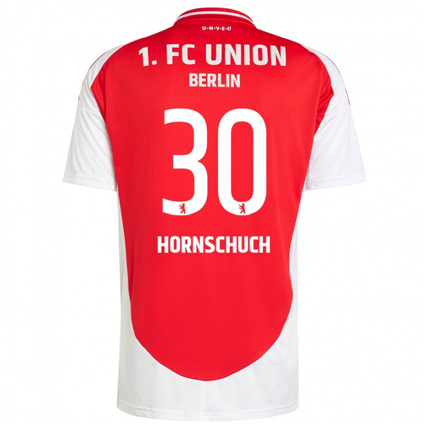 Danxen Uomo Maglia Sarah Hornschuch #30 Rosso Bianco Kit Gara Home 2024/25 Maglietta