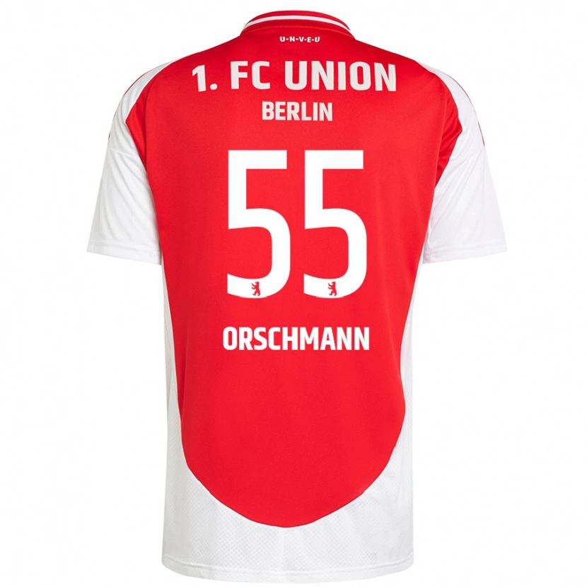 Danxen Uomo Maglia Katja Orschmann #55 Rosso Bianco Kit Gara Home 2024/25 Maglietta