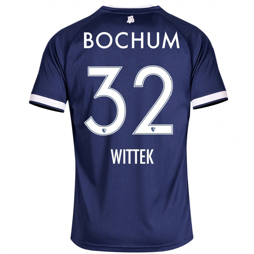 Danxen Uomo Maglia Maximilian Wittek #32 Blu Scuro Kit Gara Home 2024/25 Maglietta
