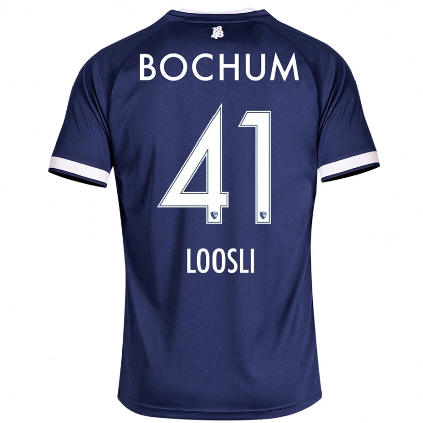 Danxen Uomo Maglia Noah Loosli #41 Blu Scuro Kit Gara Home 2024/25 Maglietta