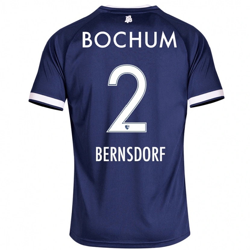 Danxen Uomo Maglia Luca Bernsdorf #2 Blu Scuro Kit Gara Home 2024/25 Maglietta