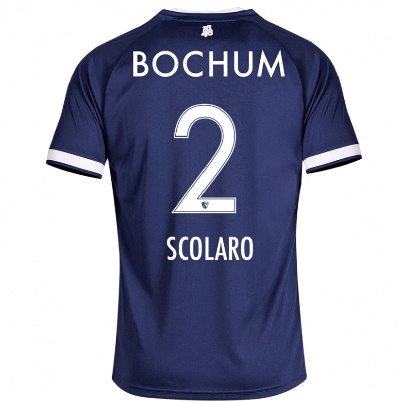 Danxen Uomo Maglia Roberto Scolaro #2 Blu Scuro Kit Gara Home 2024/25 Maglietta