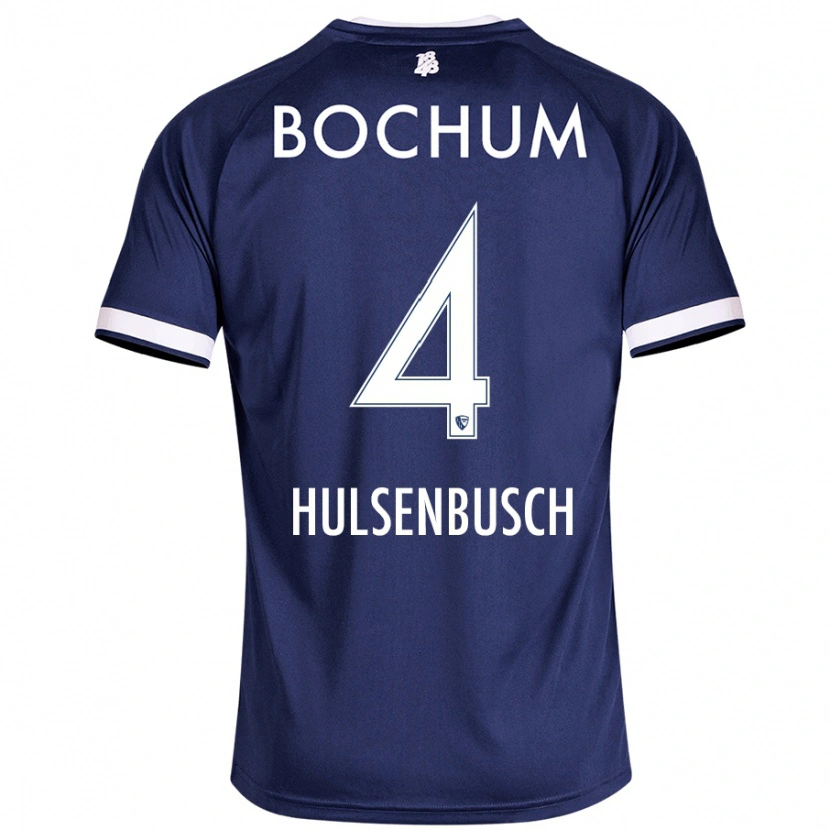Danxen Uomo Maglia Daniel Hülsenbusch #4 Blu Scuro Kit Gara Home 2024/25 Maglietta