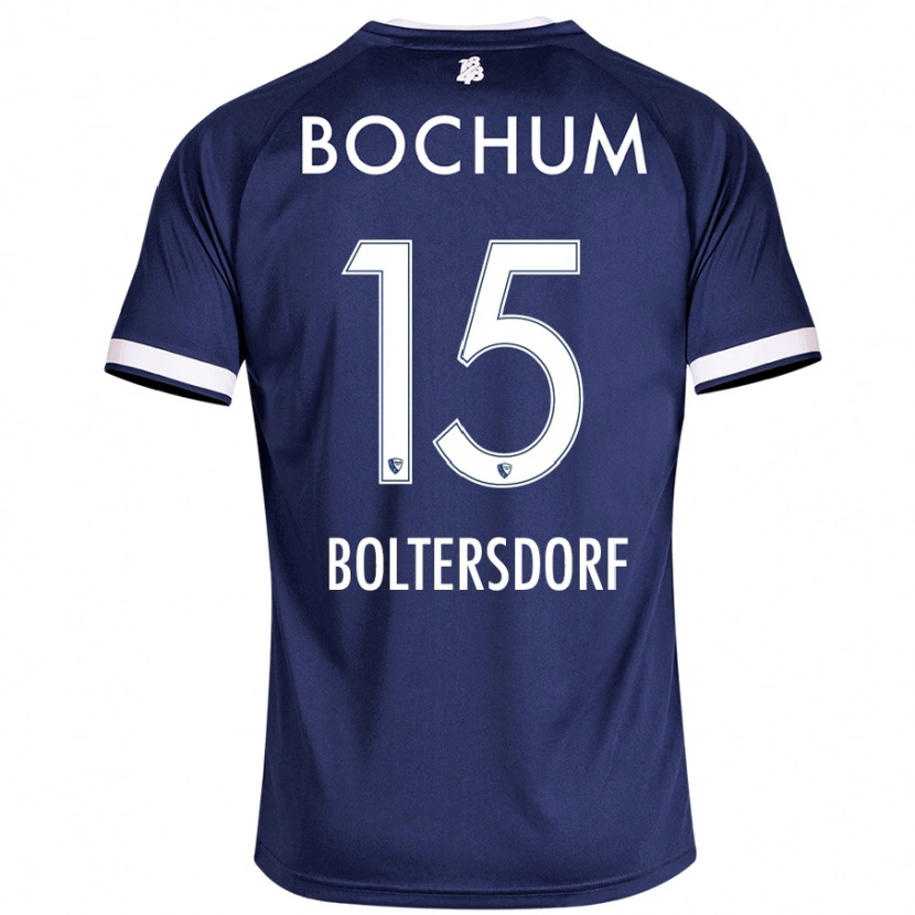 Danxen Uomo Maglia Sebastian Boltersdorf #15 Blu Scuro Kit Gara Home 2024/25 Maglietta