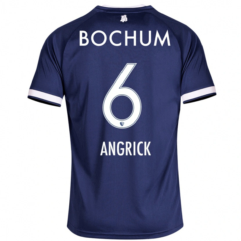 Danxen Uomo Maglia Janine Angrick #6 Blu Scuro Kit Gara Home 2024/25 Maglietta