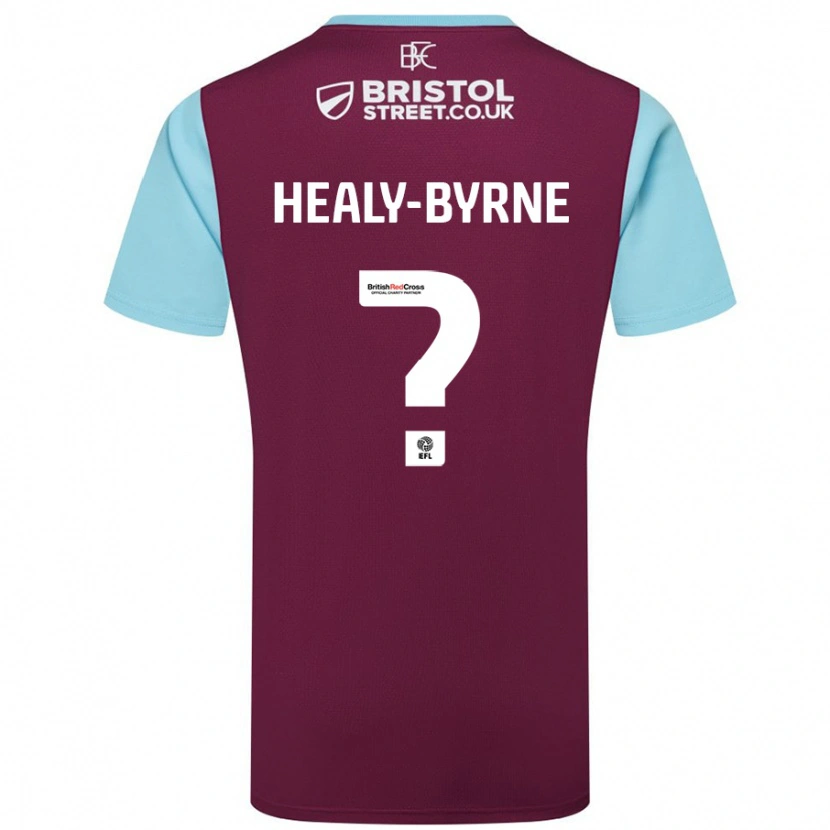 Danxen Uomo Maglia Alex Healy-Byrne #0 Borgogna Azzurro Kit Gara Home 2024/25 Maglietta