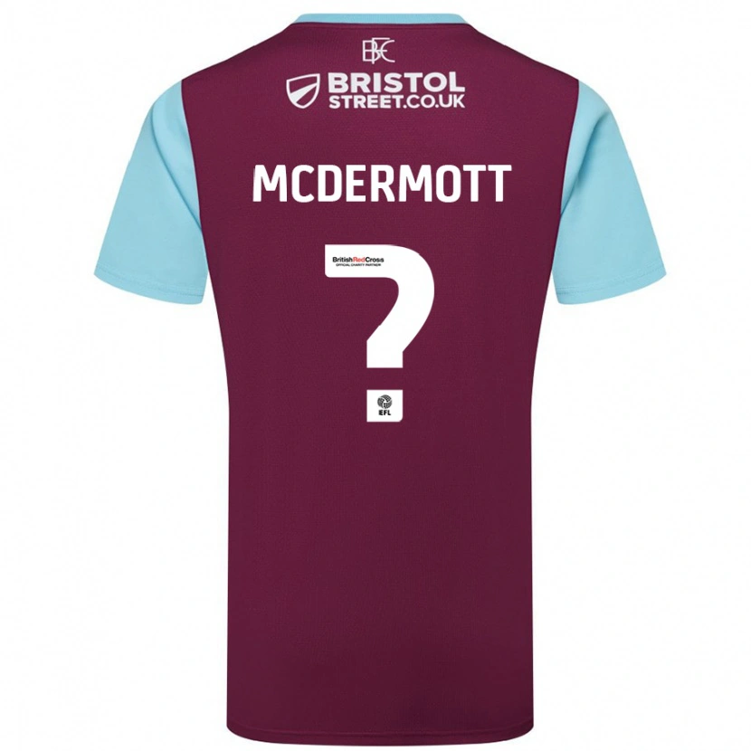 Danxen Uomo Maglia Tommy Mcdermott #0 Borgogna Azzurro Kit Gara Home 2024/25 Maglietta
