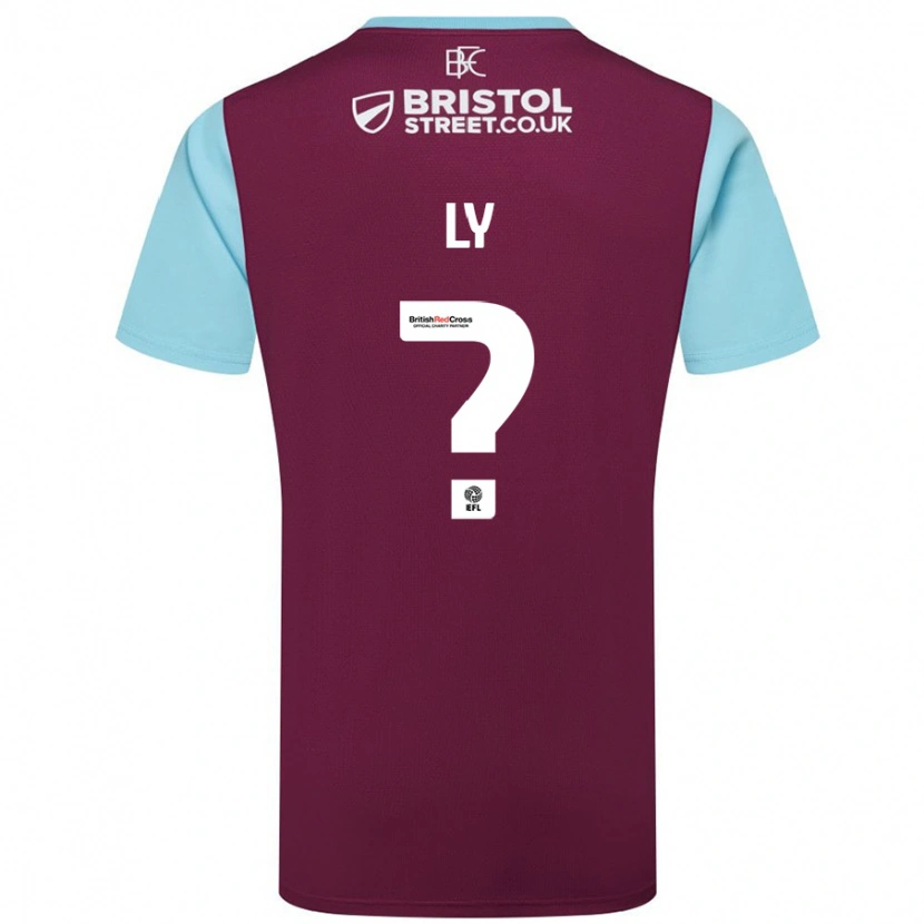 Danxen Uomo Maglia Brandon Ly #0 Borgogna Azzurro Kit Gara Home 2024/25 Maglietta