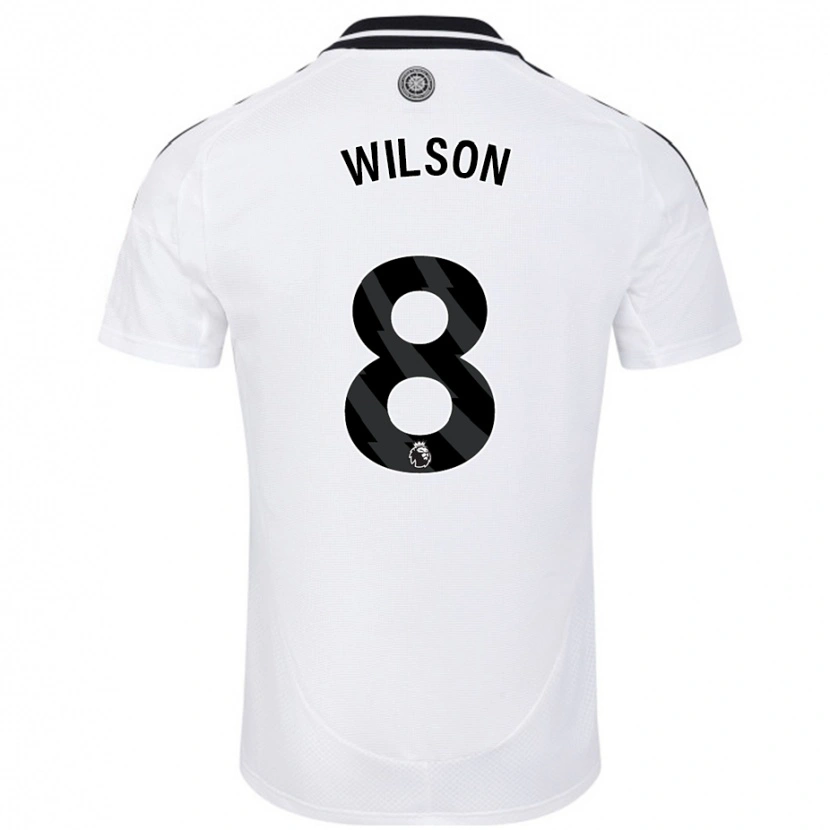 Danxen Uomo Maglia Harry Wilson #8 Bianco Kit Gara Home 2024/25 Maglietta
