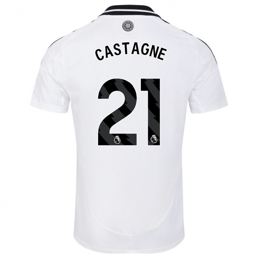Danxen Uomo Maglia Timothy Castagne #21 Bianco Kit Gara Home 2024/25 Maglietta