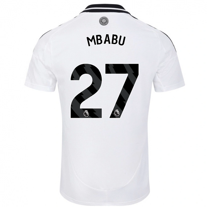 Danxen Uomo Maglia Kevin Mbabu #27 Bianco Kit Gara Home 2024/25 Maglietta