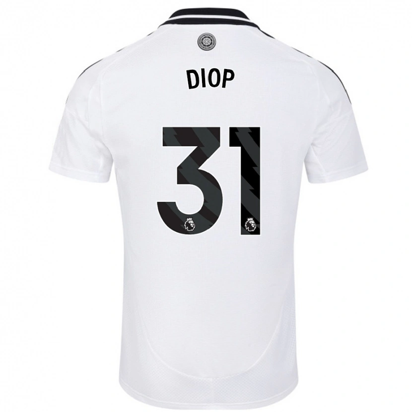 Danxen Uomo Maglia Issa Diop #31 Bianco Kit Gara Home 2024/25 Maglietta