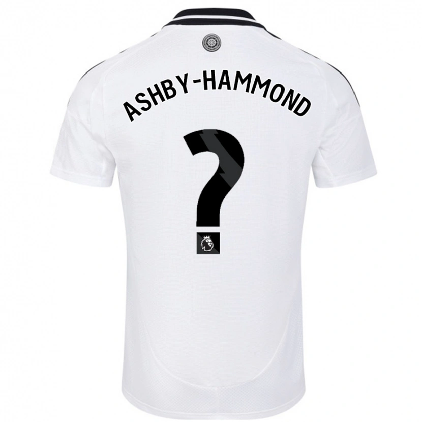 Danxen Uomo Maglia Luca Ashby-Hammond #0 Bianco Kit Gara Home 2024/25 Maglietta