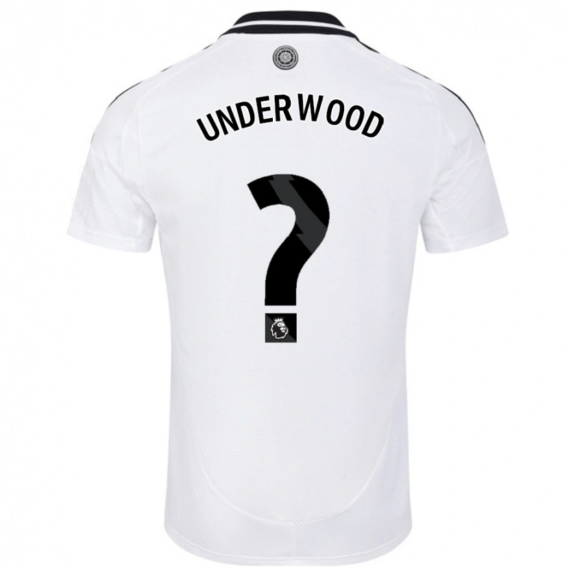 Danxen Uomo Maglia Marco Underwood #0 Bianco Kit Gara Home 2024/25 Maglietta