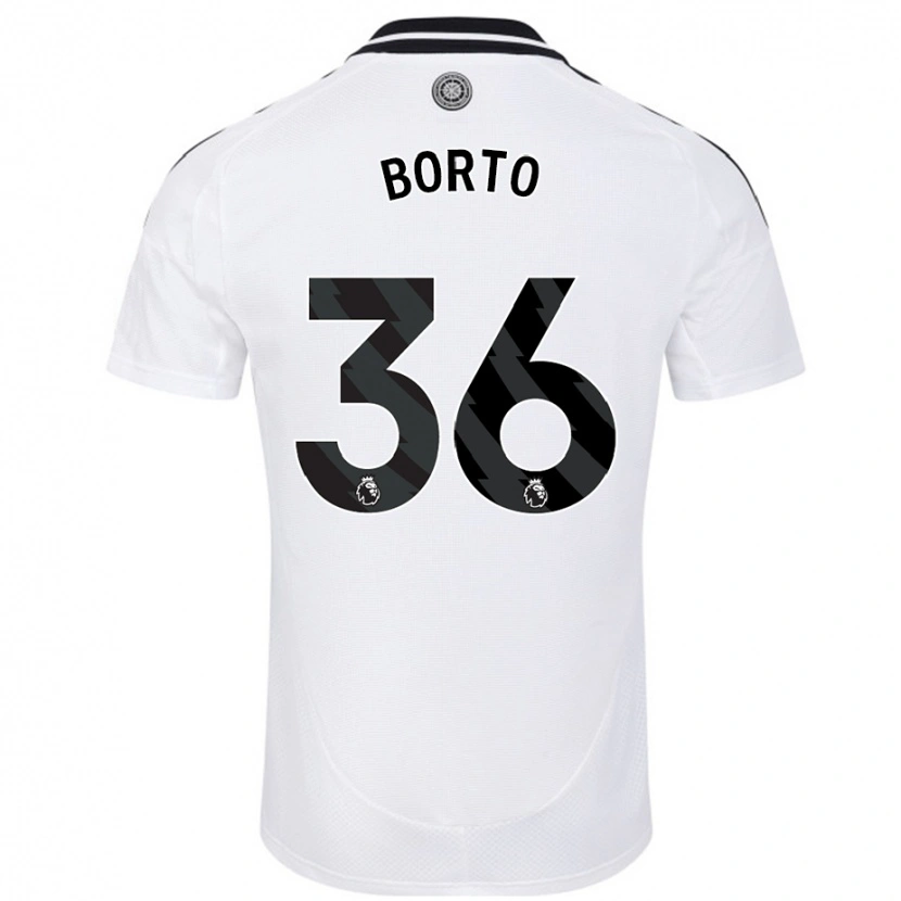 Danxen Uomo Maglia Alex Borto #36 Bianco Kit Gara Home 2024/25 Maglietta