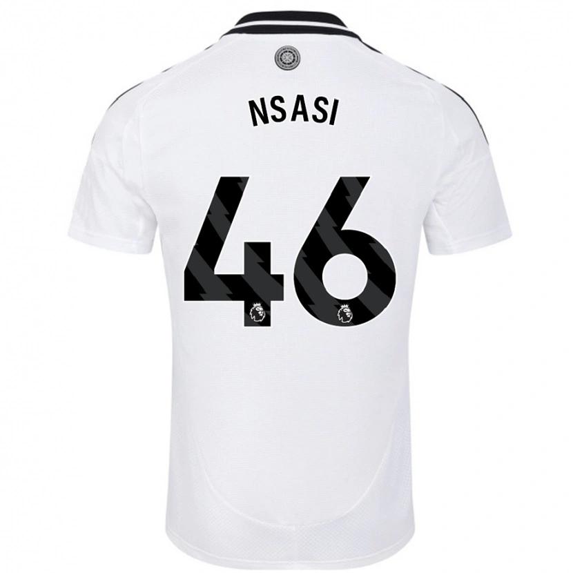 Danxen Uomo Maglia Eddie Nsasi #46 Bianco Kit Gara Home 2024/25 Maglietta