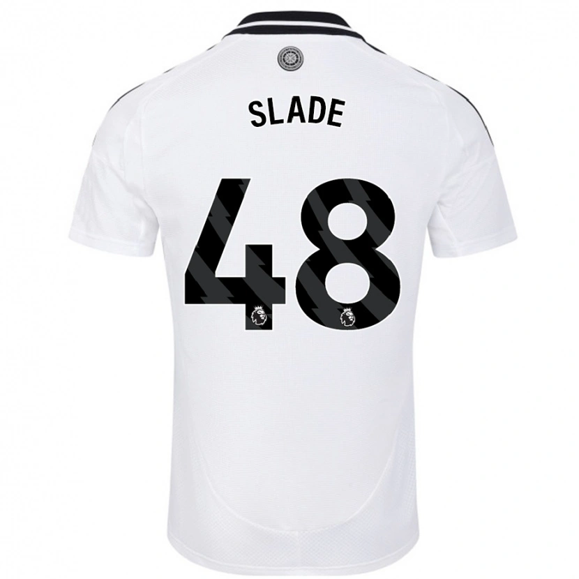 Danxen Uomo Maglia Bradley Slade #48 Bianco Kit Gara Home 2024/25 Maglietta