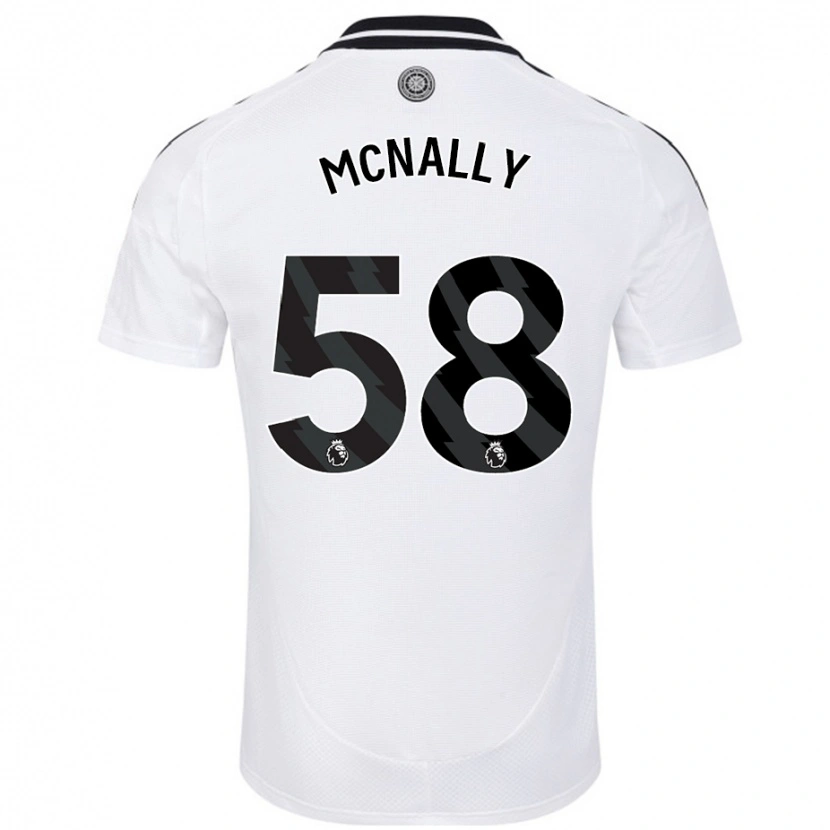 Danxen Uomo Maglia Alfie Mcnally #58 Bianco Kit Gara Home 2024/25 Maglietta