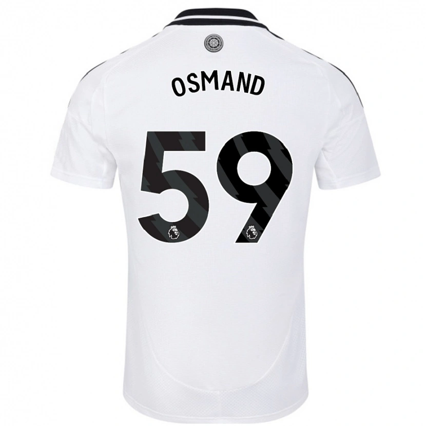 Danxen Uomo Maglia Callum Osmand #59 Bianco Kit Gara Home 2024/25 Maglietta