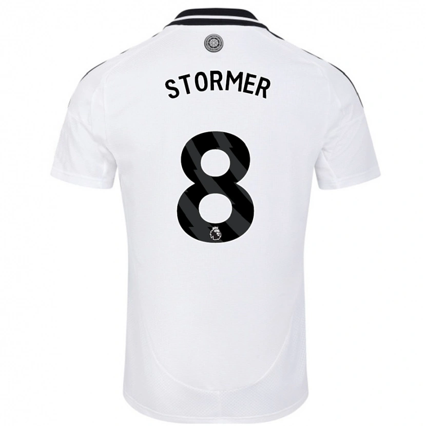 Danxen Uomo Maglia Becky Stormer #8 Bianco Kit Gara Home 2024/25 Maglietta