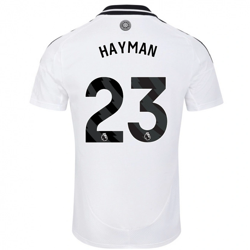 Danxen Uomo Maglia Alex Hayman #23 Bianco Kit Gara Home 2024/25 Maglietta