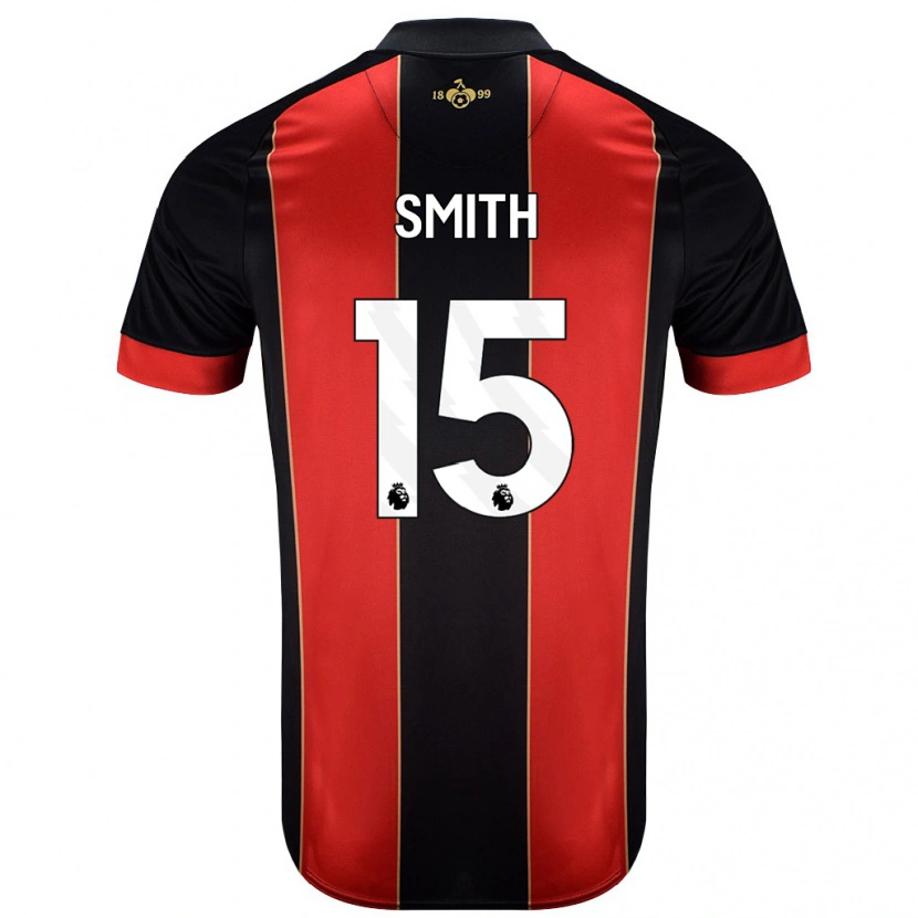 Danxen Uomo Maglia Adam Smith #15 Rosso Nero Kit Gara Home 2024/25 Maglietta