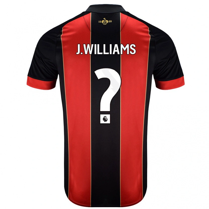 Danxen Uomo Maglia Jay Williams #0 Rosso Nero Kit Gara Home 2024/25 Maglietta