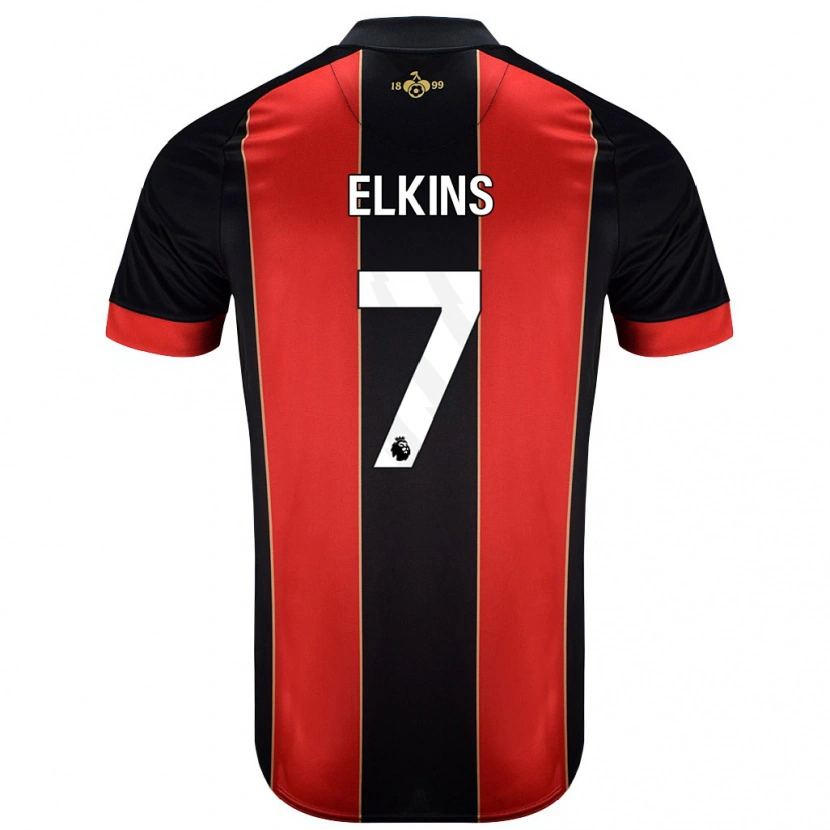 Danxen Uomo Maglia Elle Elkins #7 Rosso Nero Kit Gara Home 2024/25 Maglietta