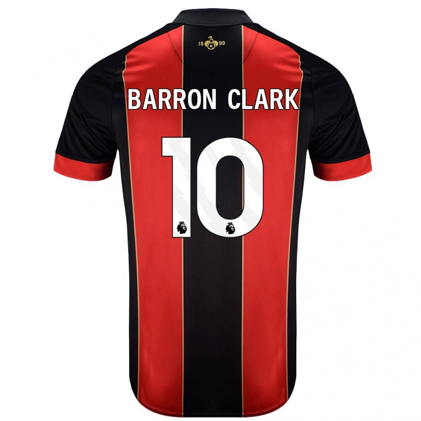 Danxen Uomo Maglia Molly Barron-Clark #10 Rosso Nero Kit Gara Home 2024/25 Maglietta